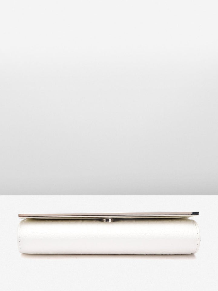 Lino Perros Croc Textured Structured Sling Bag