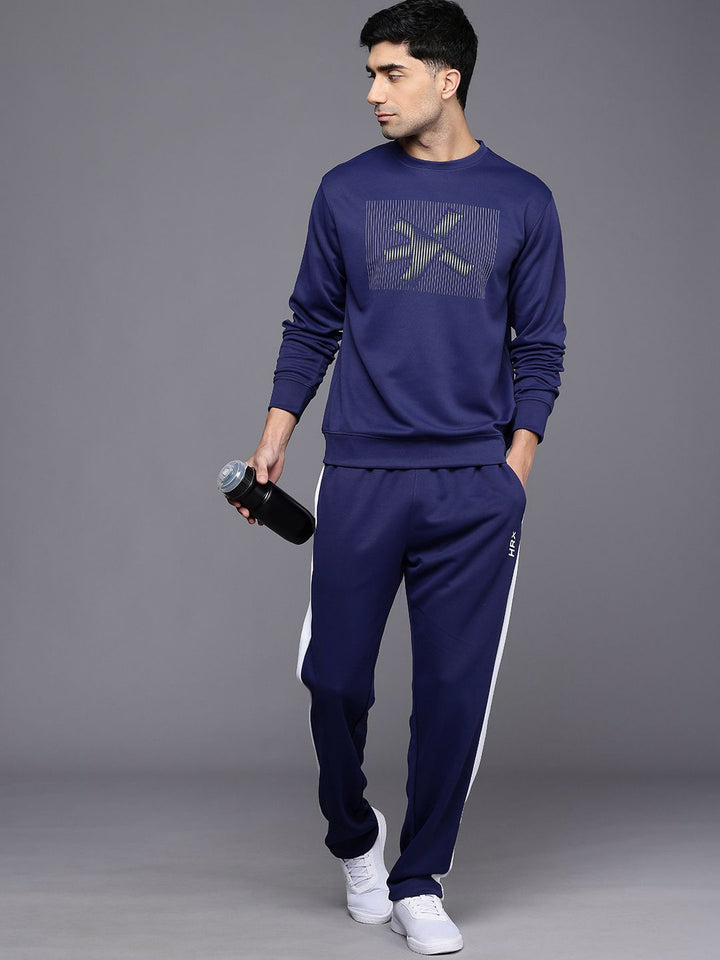 HRX by Hrithik Roshan Men Brand Logo Printed Rapid-Dry Running Tracksuit
