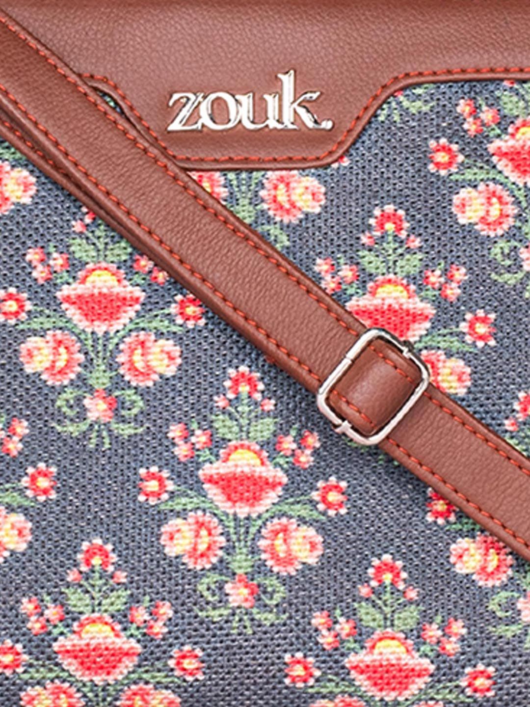 Zouk Mughal Garden Floral Printed Sling Sling Bag