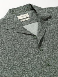 Thomas Scott Classic Floral Printed Cuban Collar Cotton Casual Shirt
