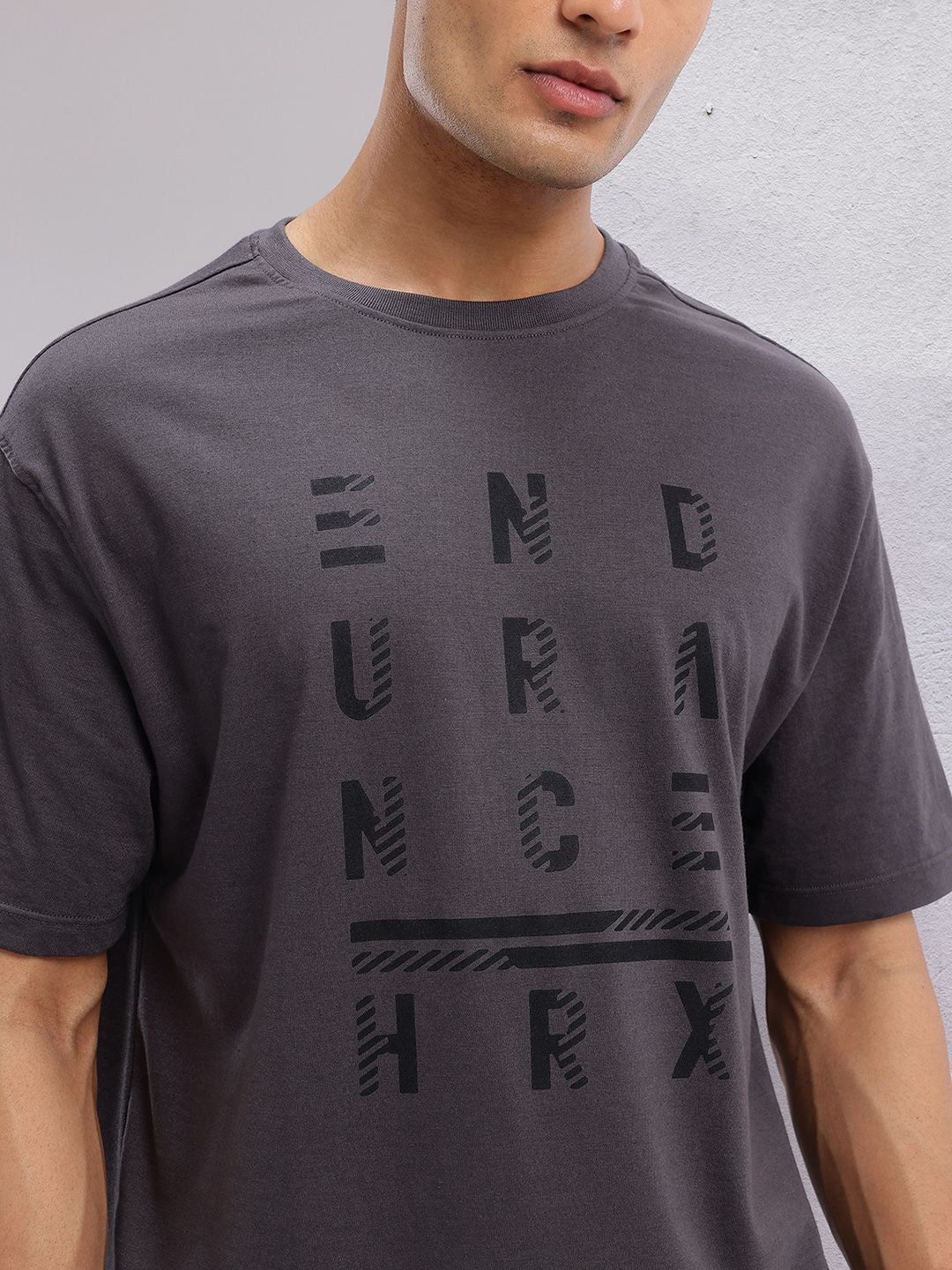 HRX by Hrithik Roshan Typography Printed Relaxed Fit Training T-shirt