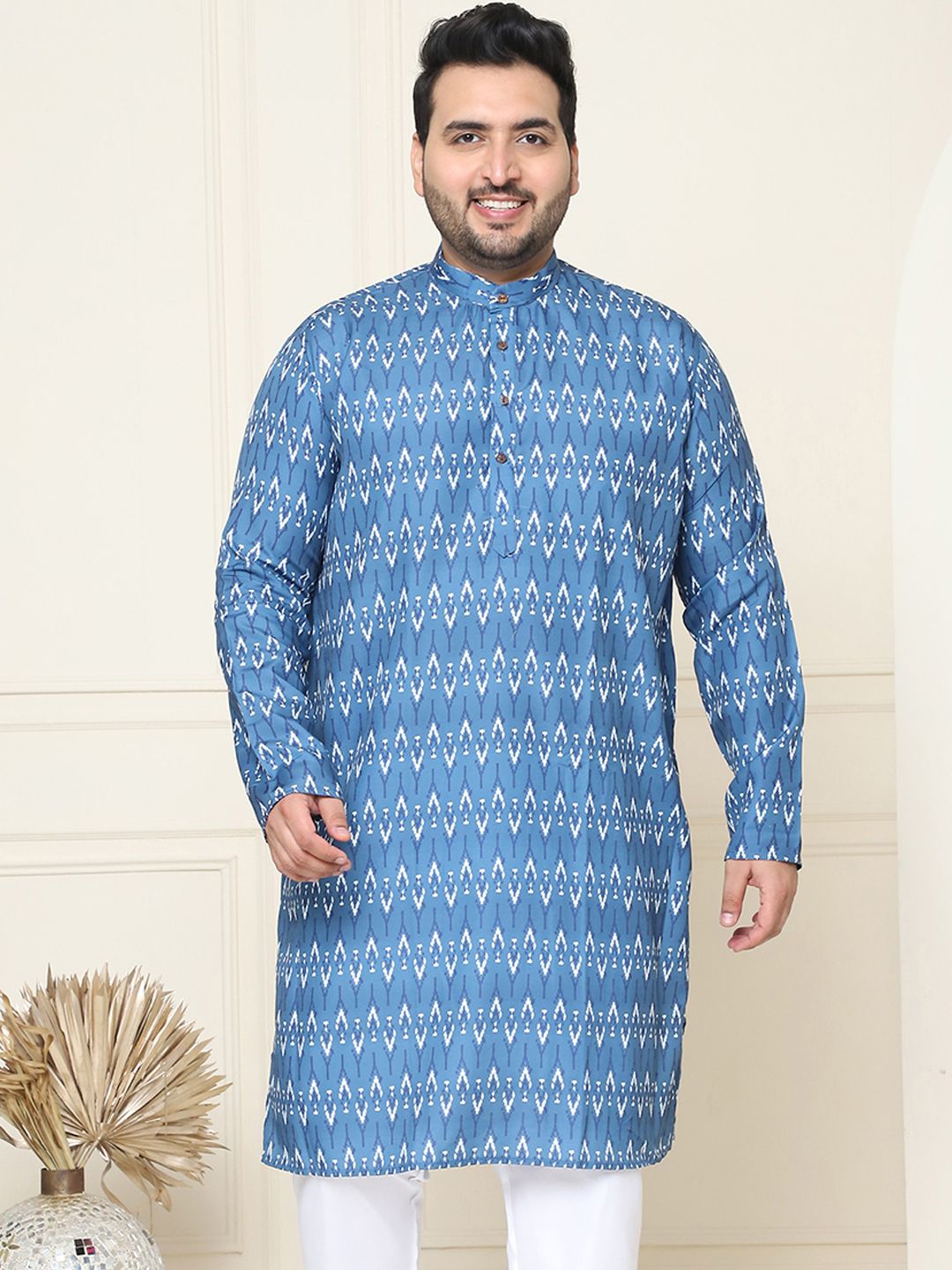 SOJANYA PLUS Geometric Printed Cotton Kurta