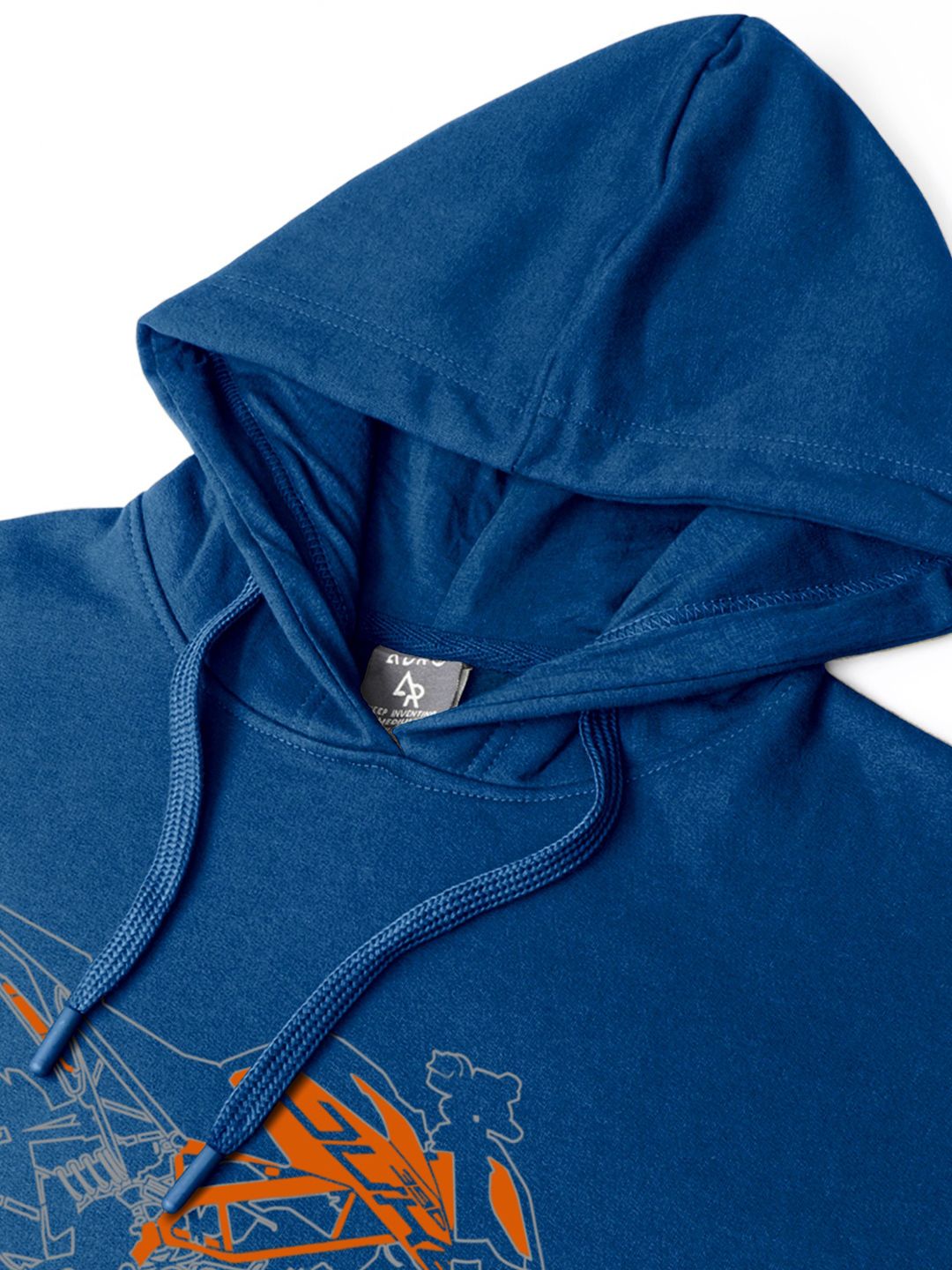 ADRO Lelaki Cotton Graphic Printed Sweatshirt Hooded
