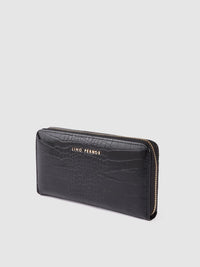 Lino Perros Women Croc Textured Zip Around Wallet