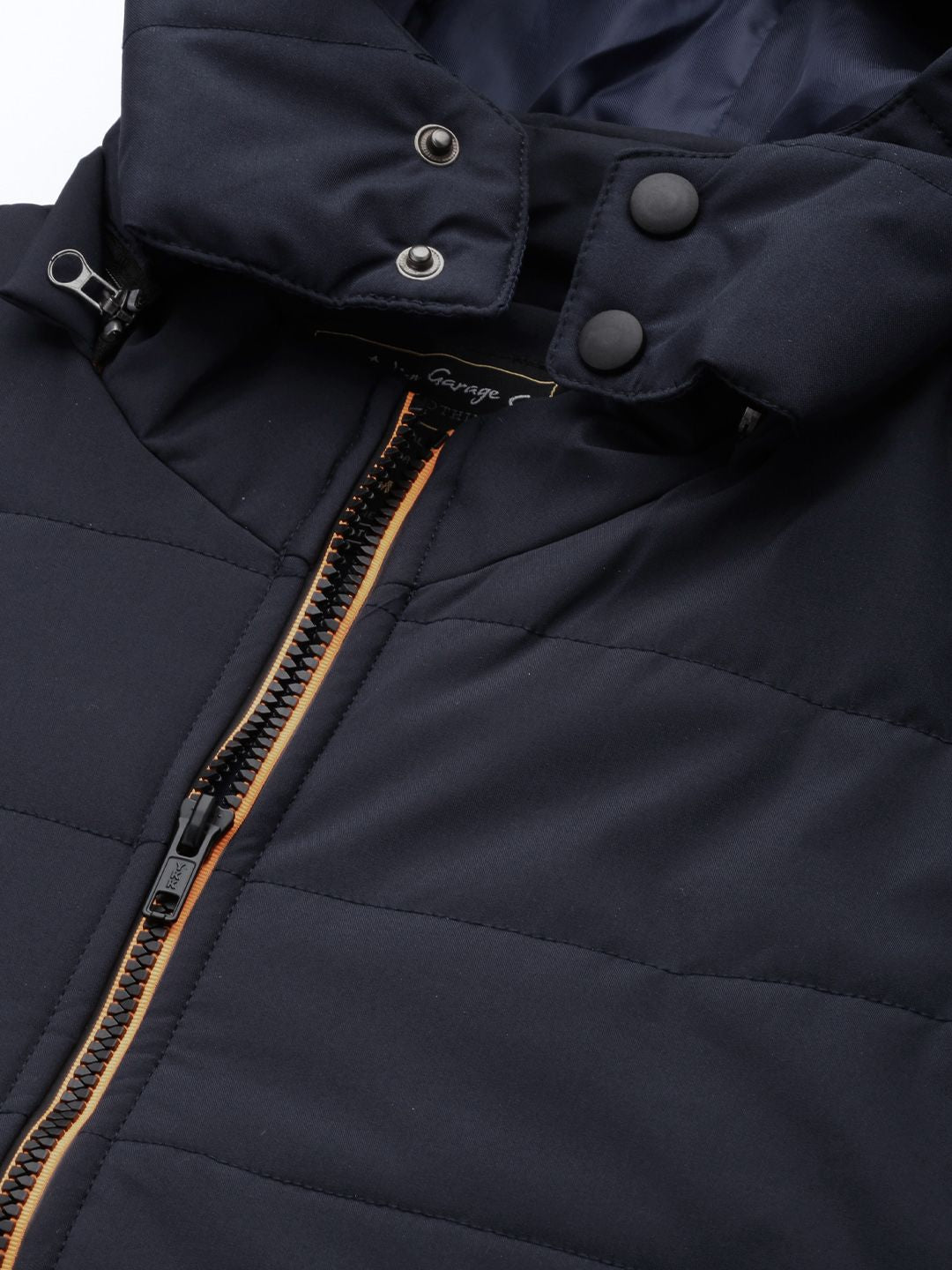 The Indian Garage Co Men Zip-Front Bomber Jacket with Detachable Hood