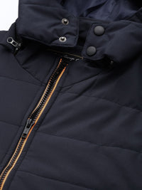 The Indian Garage Co Men Zip-Front Bomber Jacket with Detachable Hood