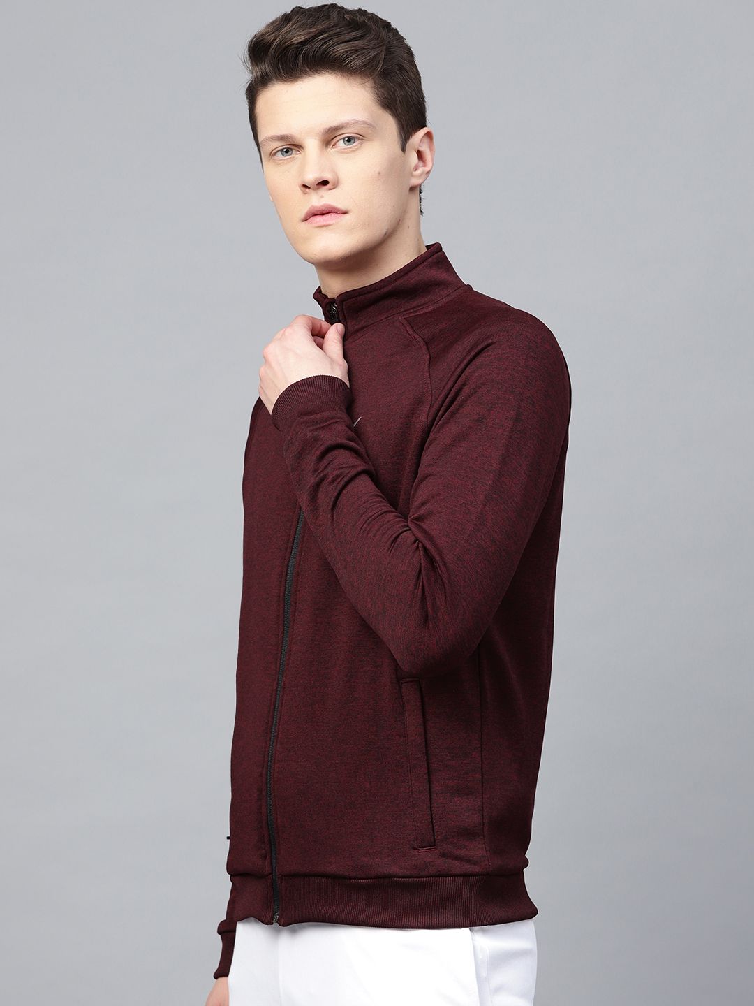 HRX by Hrithik Roshan Men Maroon Training Rapid Dry Solid Sweatshirt