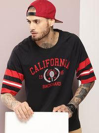DILLINGER Men Typography Printed Oversized T-shirt
