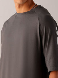 The Indian Garage Co Men Back Printed Oversized Round Neck Pure Cotton T-shirt