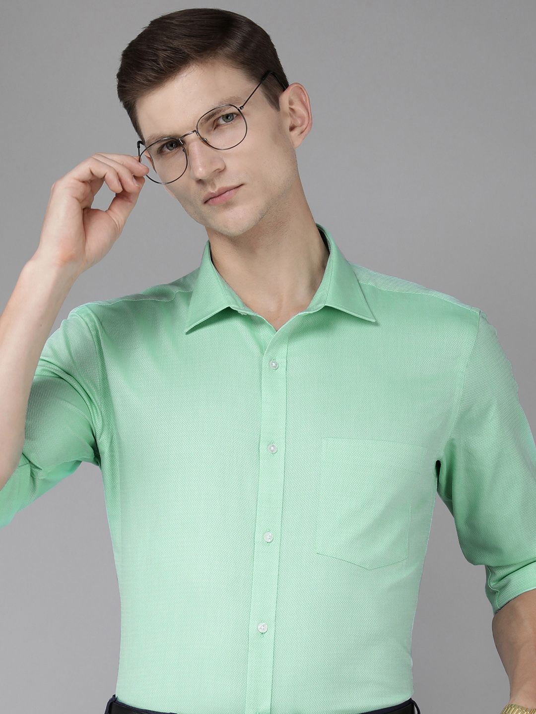 Park Avenue Self Design Slim Fit Pure Cotton Formal Shirt