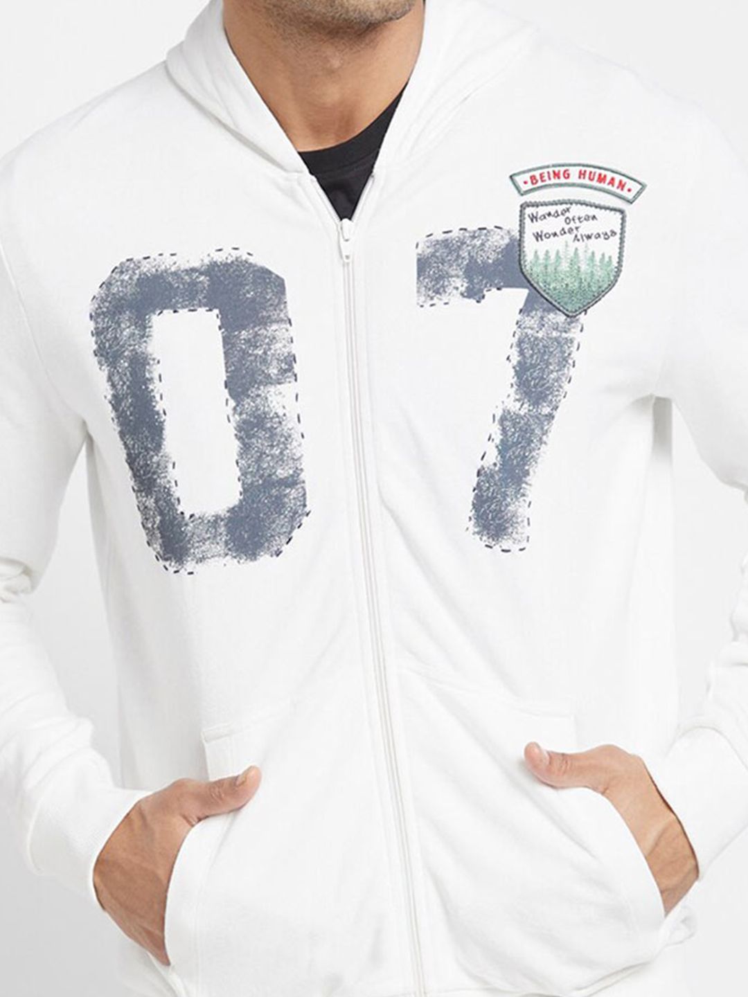 Being Human Graphic Printed Hooded Long Sleeves Sweatshirt