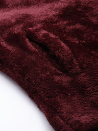 DressBerry Women Burgundy Tailored Jacket