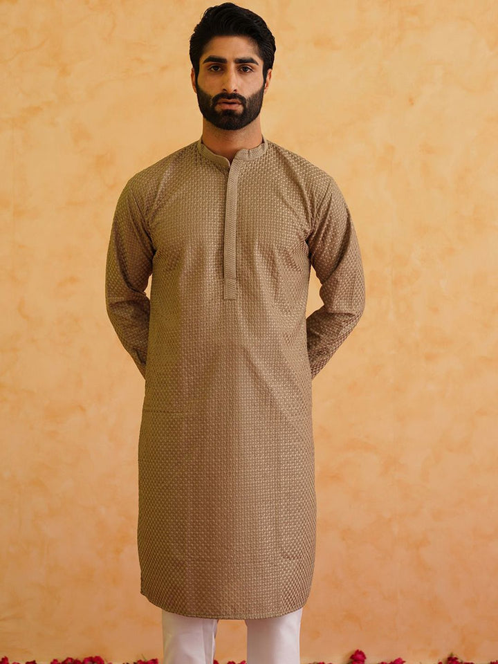 SOJANYA Embroidered Regular Thread Work Pure Cotton Kurta with Churidar
