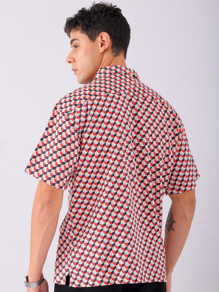 The Indian Garage Co Men Slim Fit Opaque Printed Party Shirt