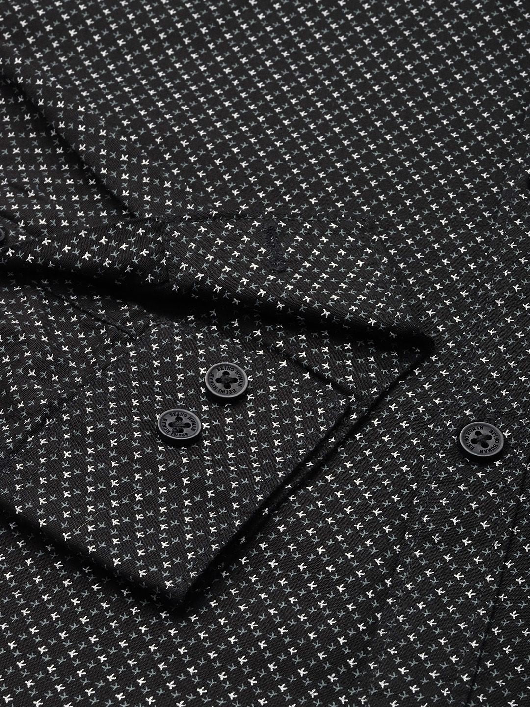 Being Human Spread Collar Micro Ditsy Printed Cotton Slim Fit Casual