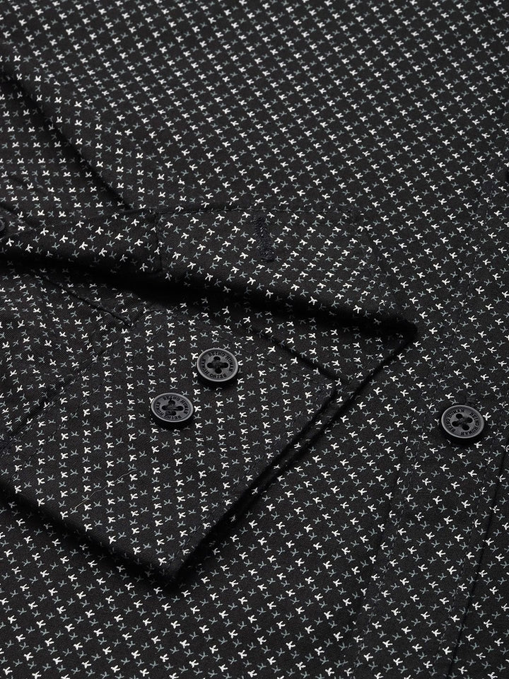 Being Human Spread Collar Micro Ditsy Printed Cotton Slim Fit Casual