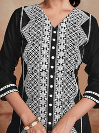KALINI Chikankari Embroidered Straight Kurta