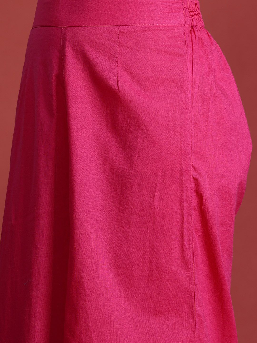 Anouk Tyohar Collection Pleated Gotta Patti Pure Cotton Kurti with Palazzos & With Dupatta