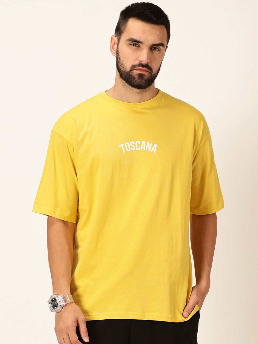 Thomas Scott Graphic Printed Round Neck Drop-Shoulder Sleeves Bio Finish T-shirt