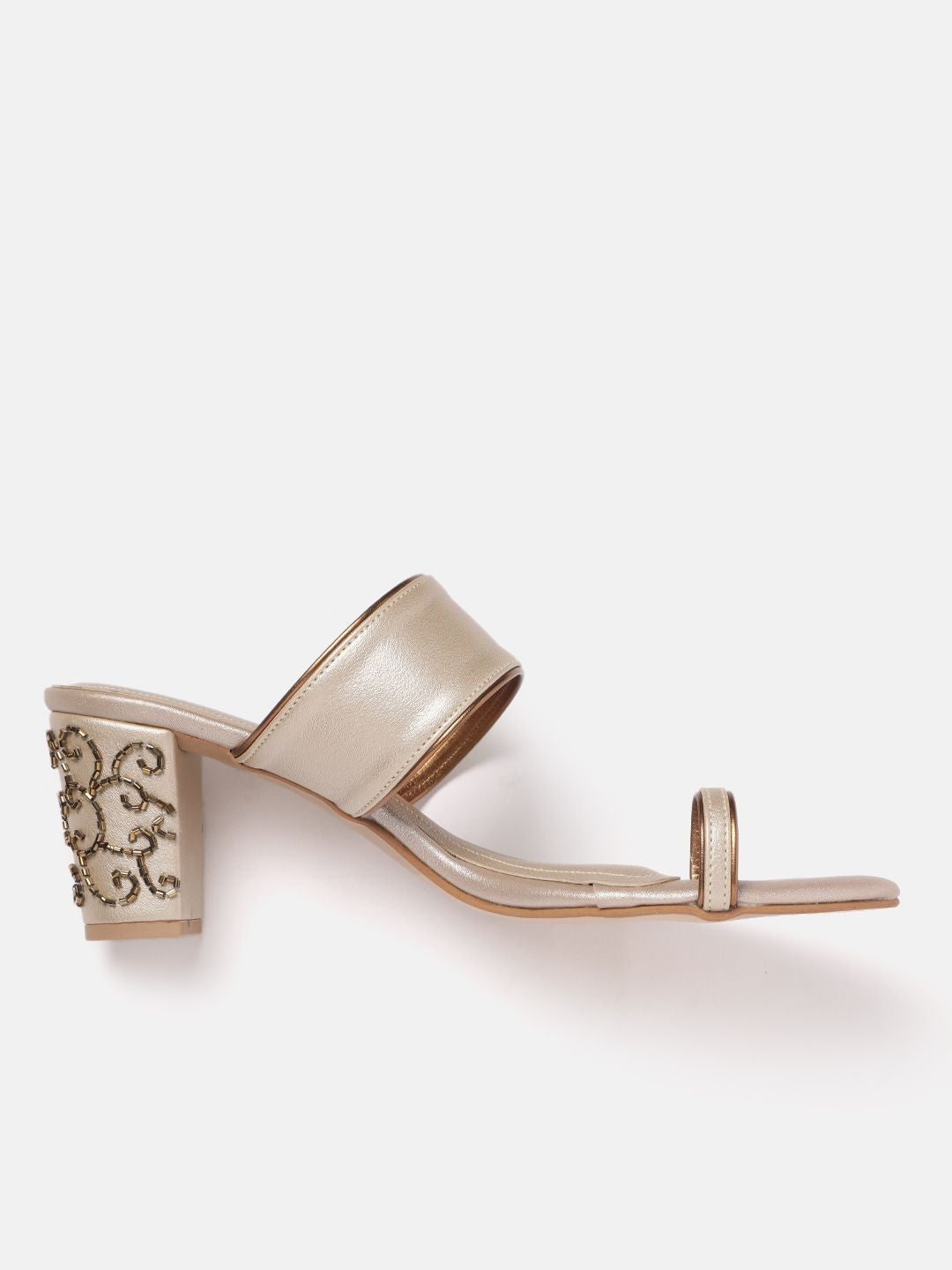 House of Pataudi Ethnic Embellished Block Heels