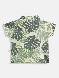 Moms Love Infant Boys Tropical Print Pure Cotton Shirt