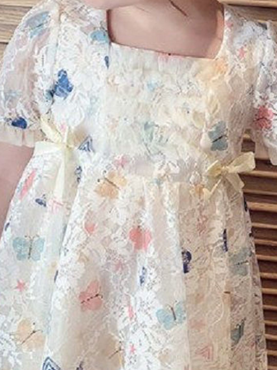 YK Girls Floral Fit & Flare Dress