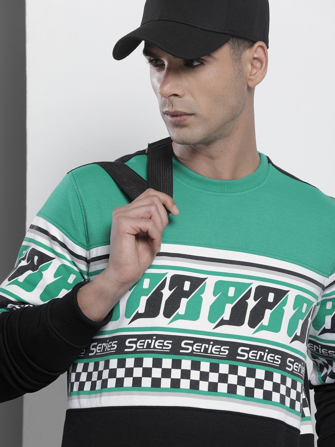 The Indian Garage Co Men Black Printed Sweatshirt