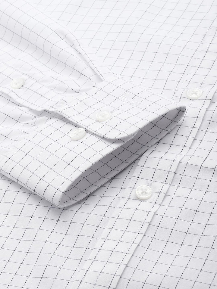 Park Avenue Slim Fit Grid Tattersall Checks Opaque Checked Formal Shirt