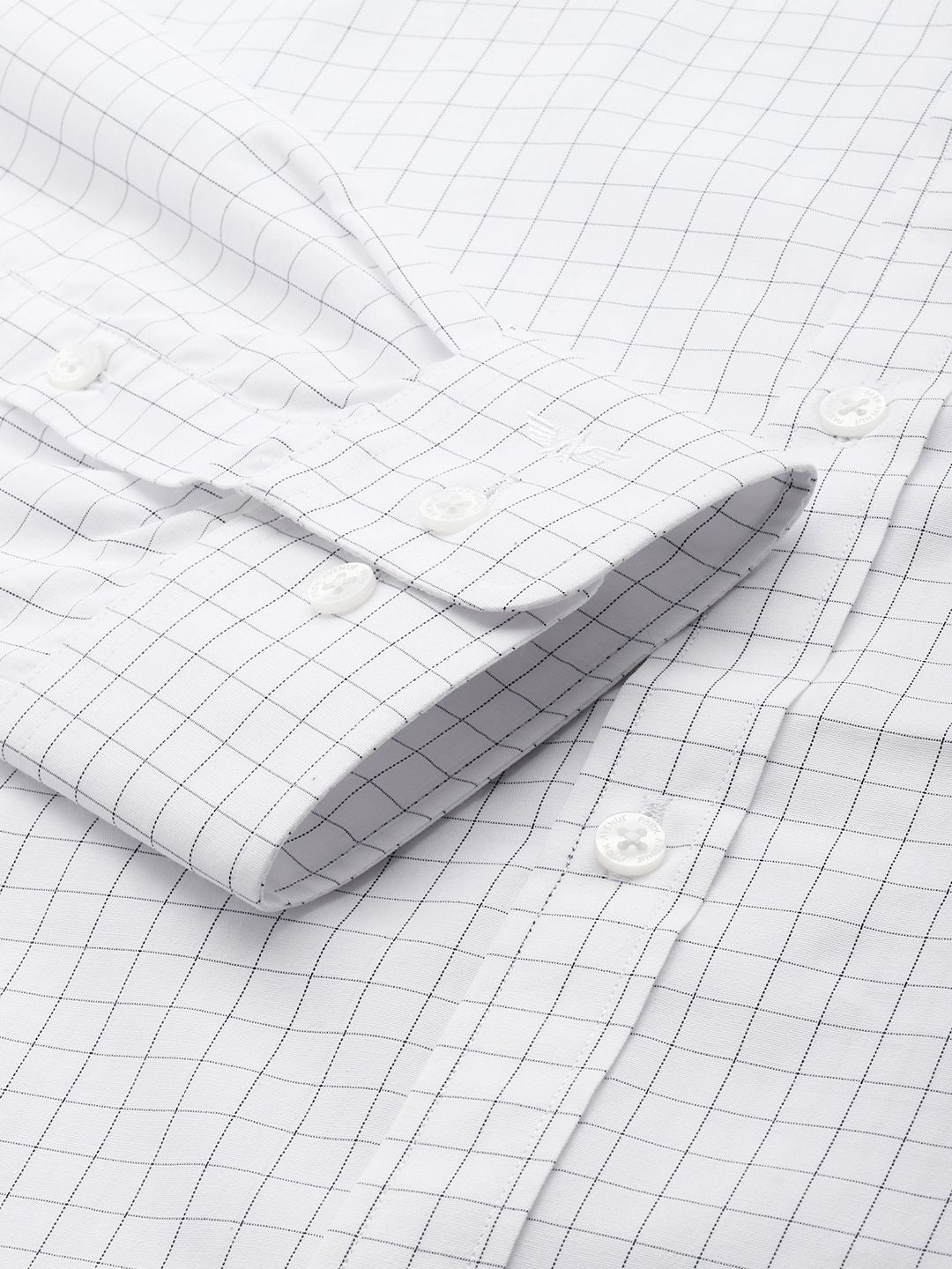 Park Avenue Slim Fit Grid Tattersall Checks Opaque Checked Formal Shirt