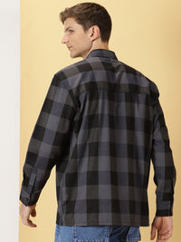 Thomas Scott Classic Buffalo Checked Twill Cotton Shirt
