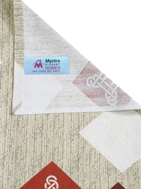 Myntra Elegant Homes Beige & White Geometric 400 TC Single Bedsheet with 1 Pillow Covers