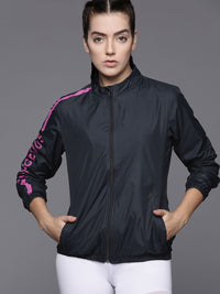 HRX by Hrithik Roshan Rapid-Dry Typography Printed Training or Gym Sporty Jacket