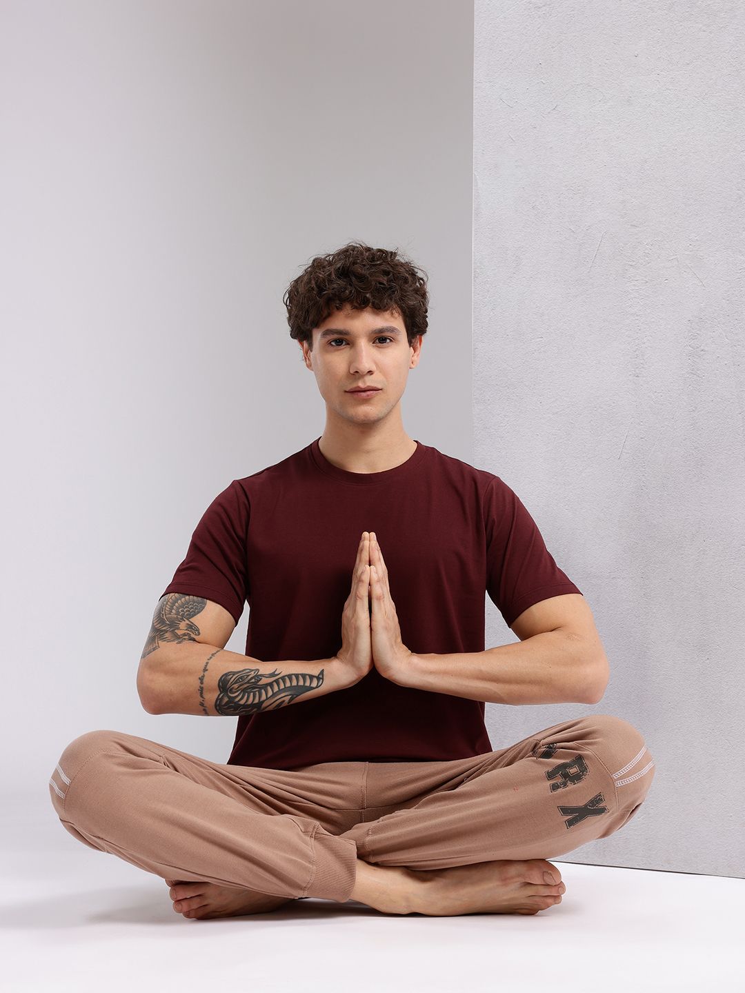HRX by Hrithik Roshan Men Typography Printed Yoga T-shirt