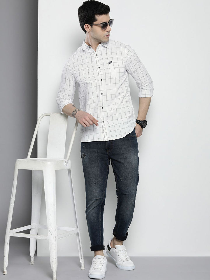 The Indian Garage Co Men Checked Pure Cotton Casual Shirt