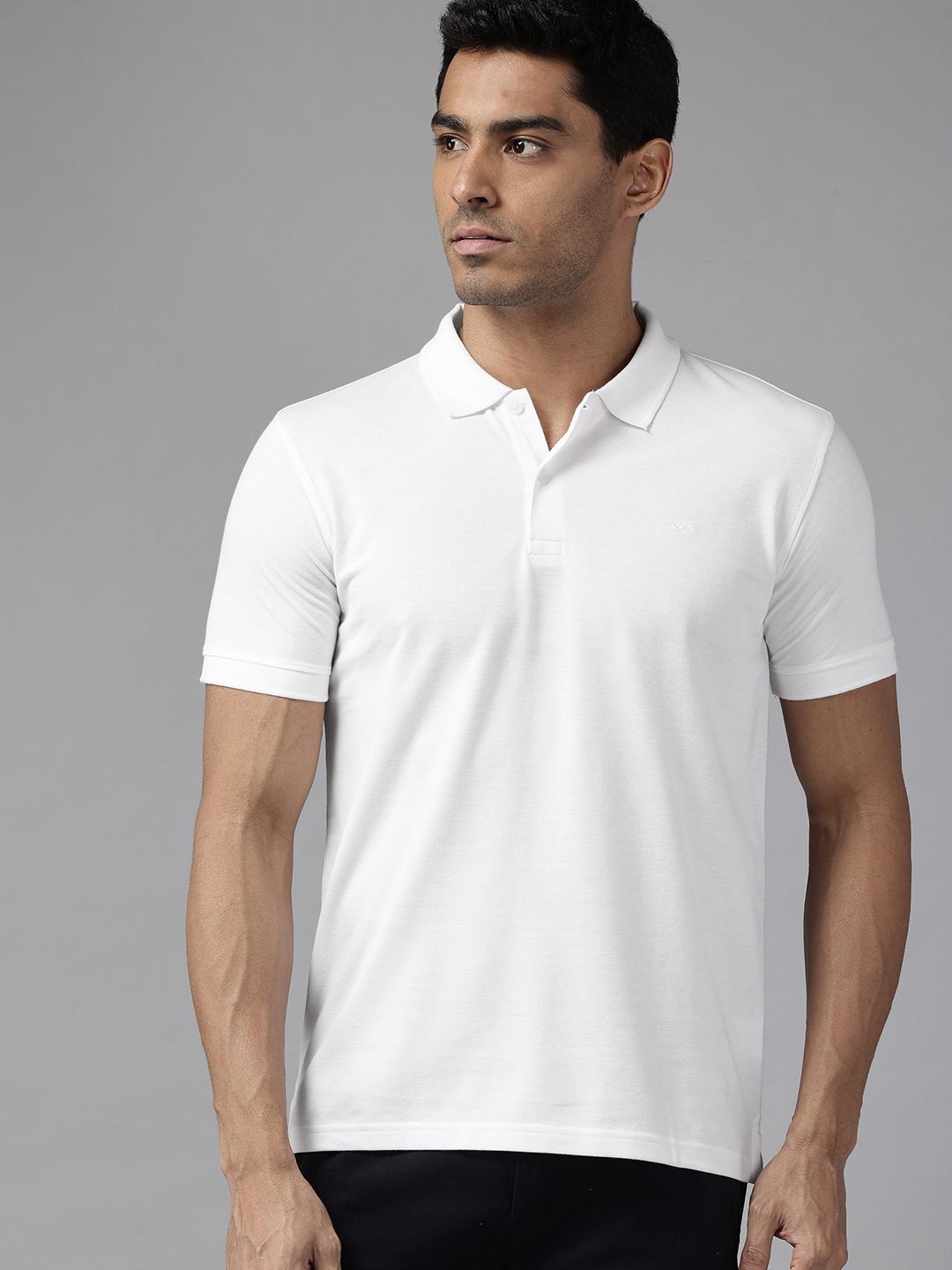 Park Avenue Solid Polo Collar T-shirt