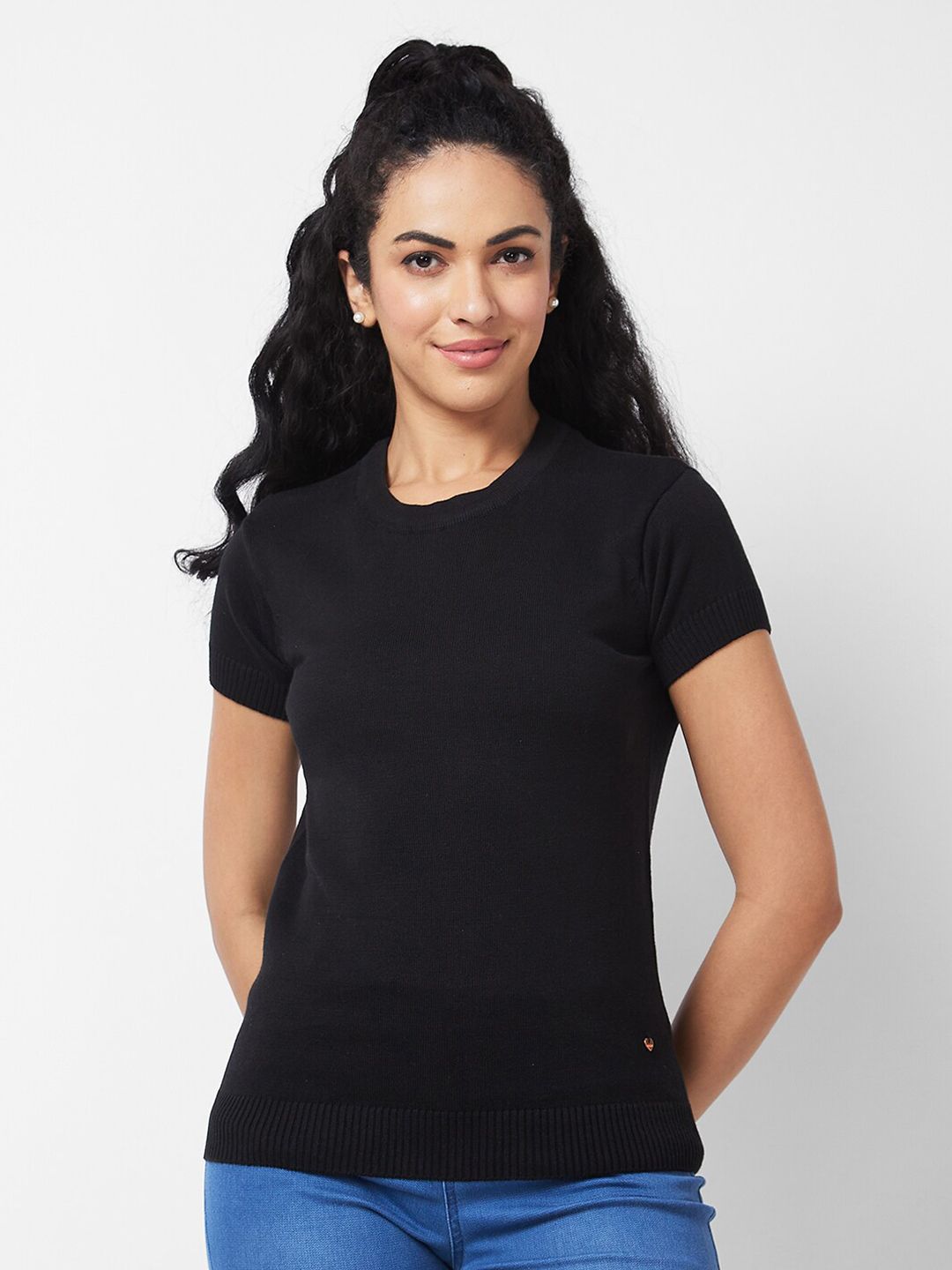 SPYKAR Round Neck Cotton T-shirt