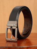 Teakwood Leathers Men Textured Leather Reversible Tang Closure Formal Belt