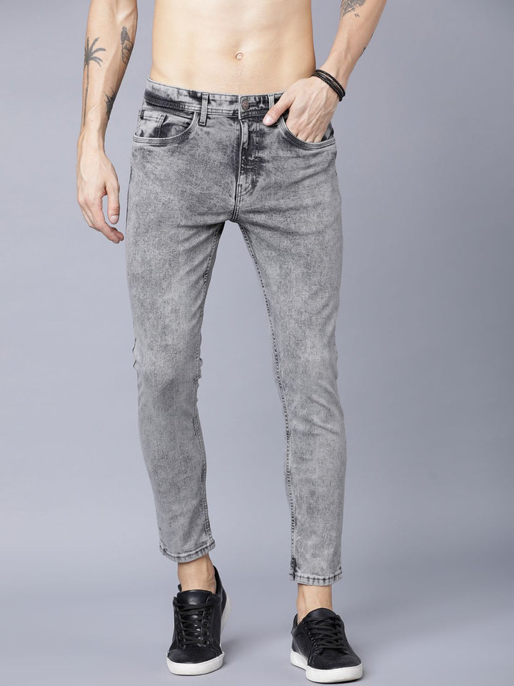 LOCOMOTIVE Men Grey Tapered Fit Jeans