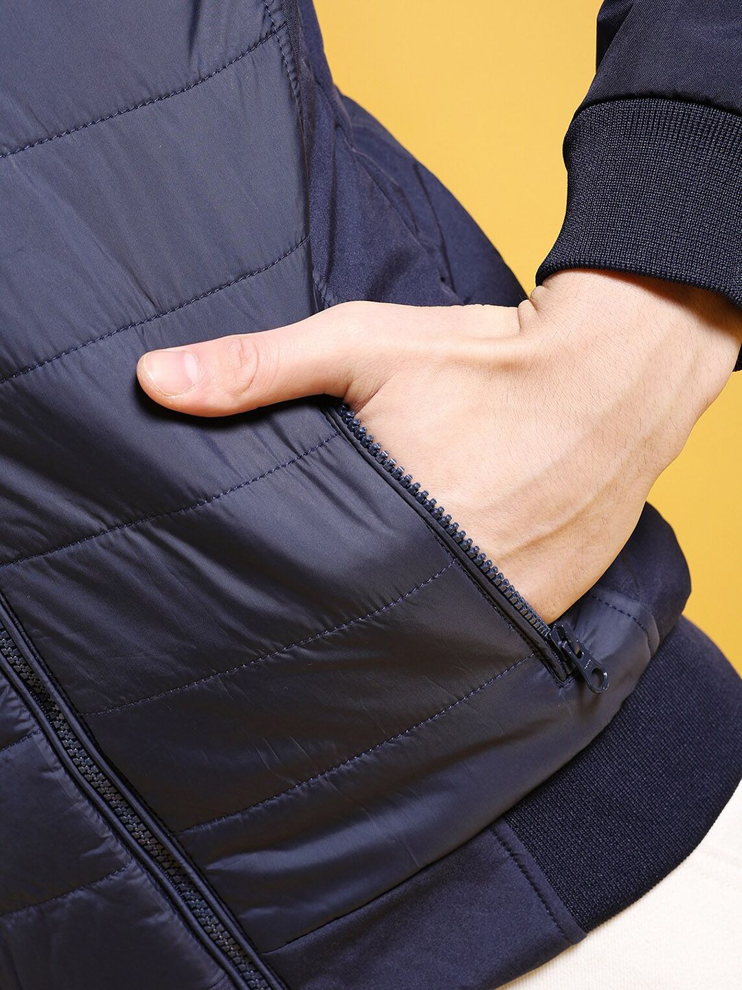 The Indian Garage Co Navy Blue Lightweight Padded Jacket