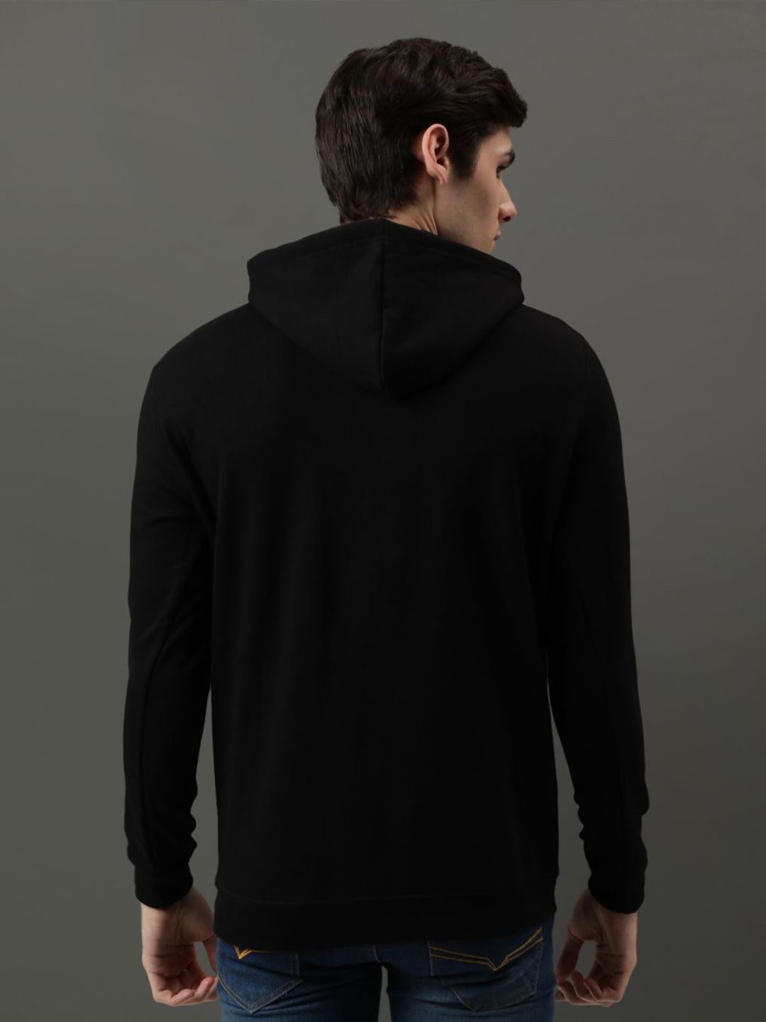 ADRO Men Printed Hooded Sweatshirt