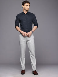 Raymond Slim Fit Geometric Printed Pure Cotton Formal Shirt