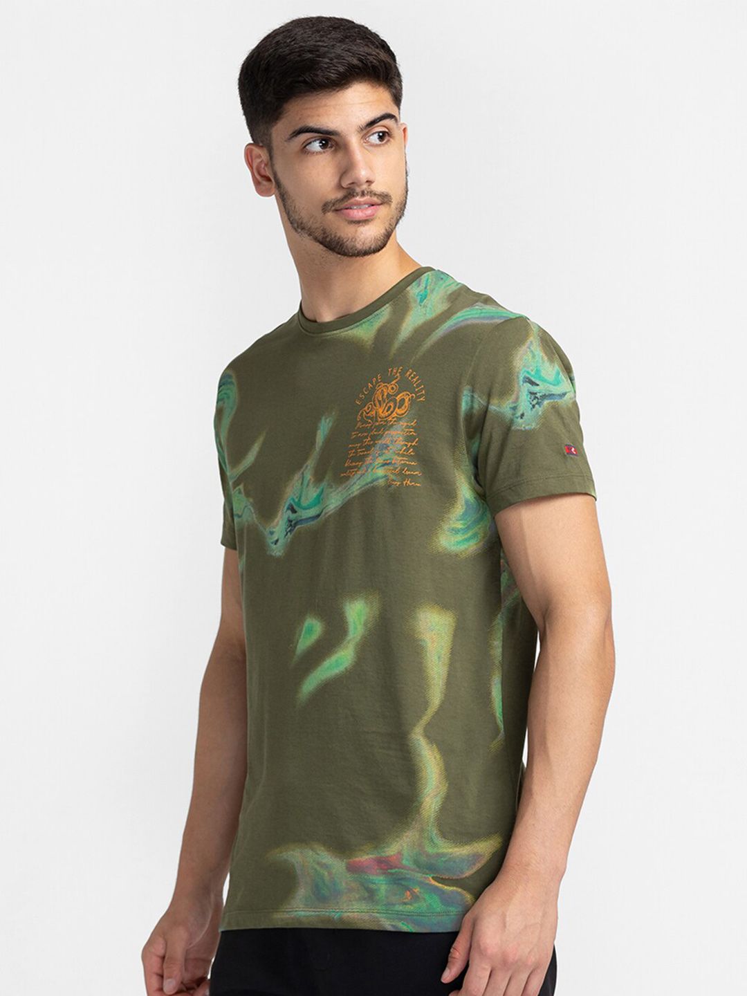 Being Human Abstract Printed Regular Fit T-shirt