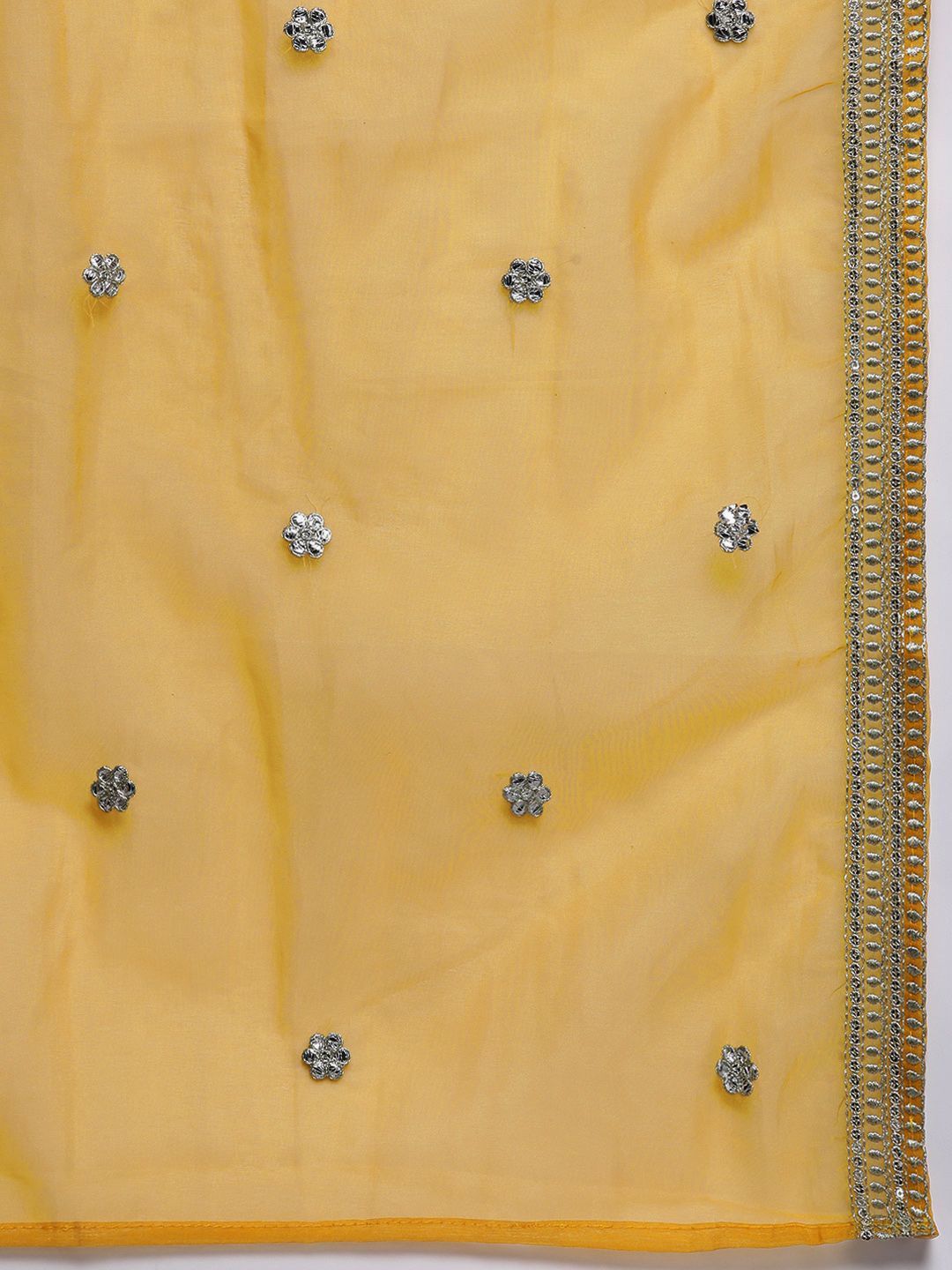 Indo era bunga bersulam berkurung kurta dengan seluar & dupatta
