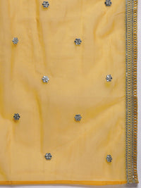 Indo era bunga bersulam berkurung kurta dengan seluar & dupatta