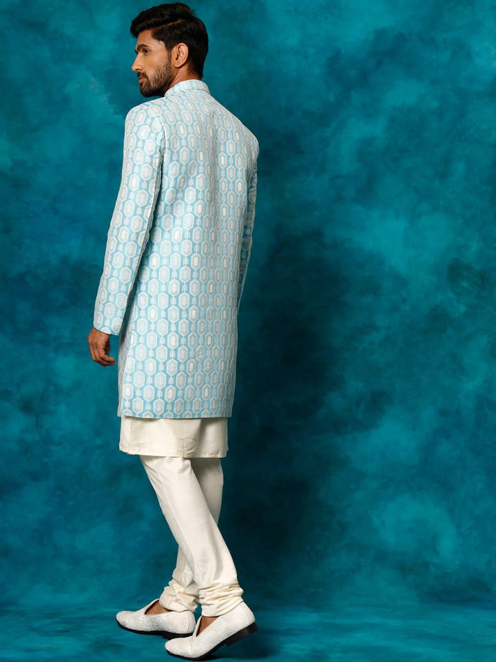 VASTRAMAY Embroidered Indo Western Sherwani Set