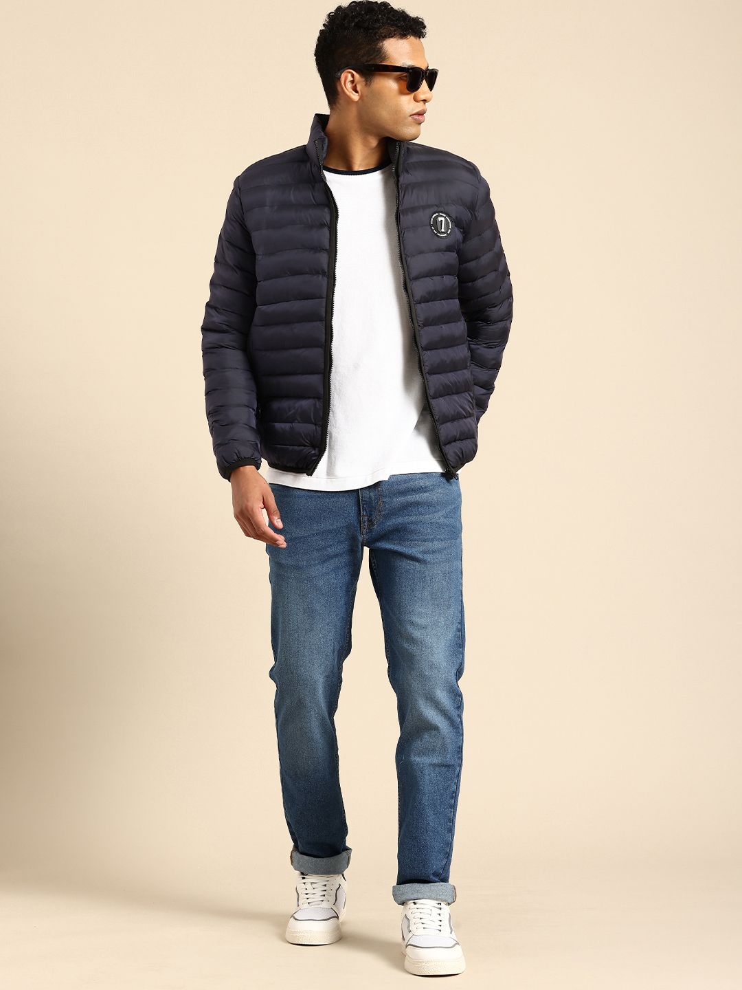 Being Human Puffer Jacket with Applique