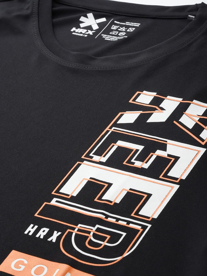 HRX by Hrithik Roshan Typography Printed Rapid-Dry Training T-shirt