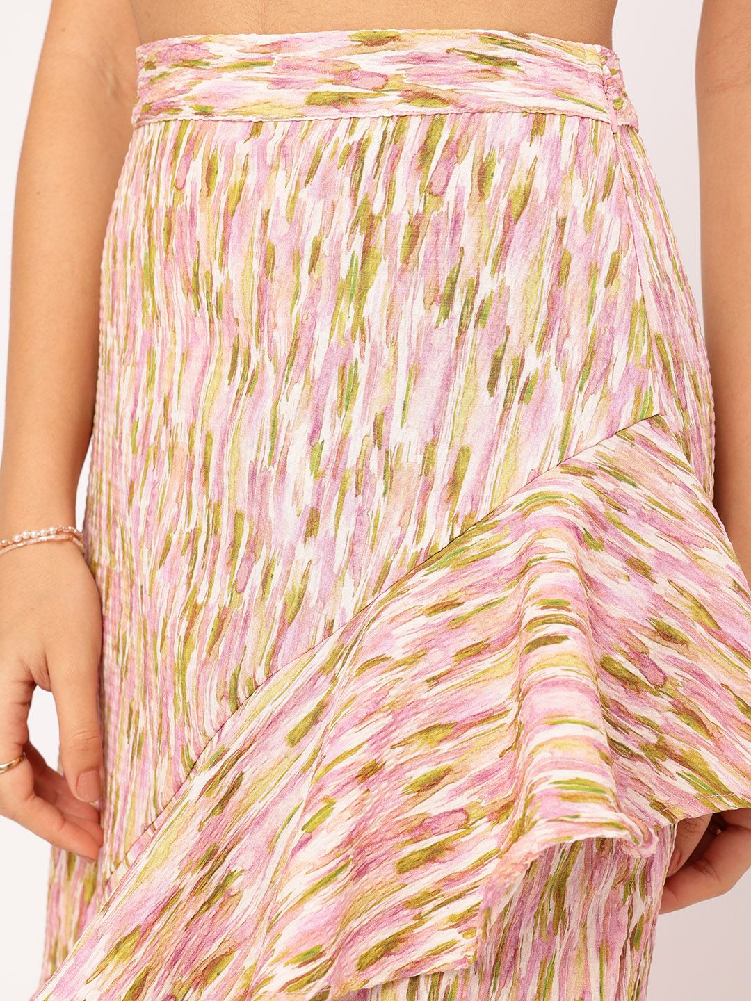 DressBerry Swirl Swish Printed Seersucker Top & Skirt Co-Ords