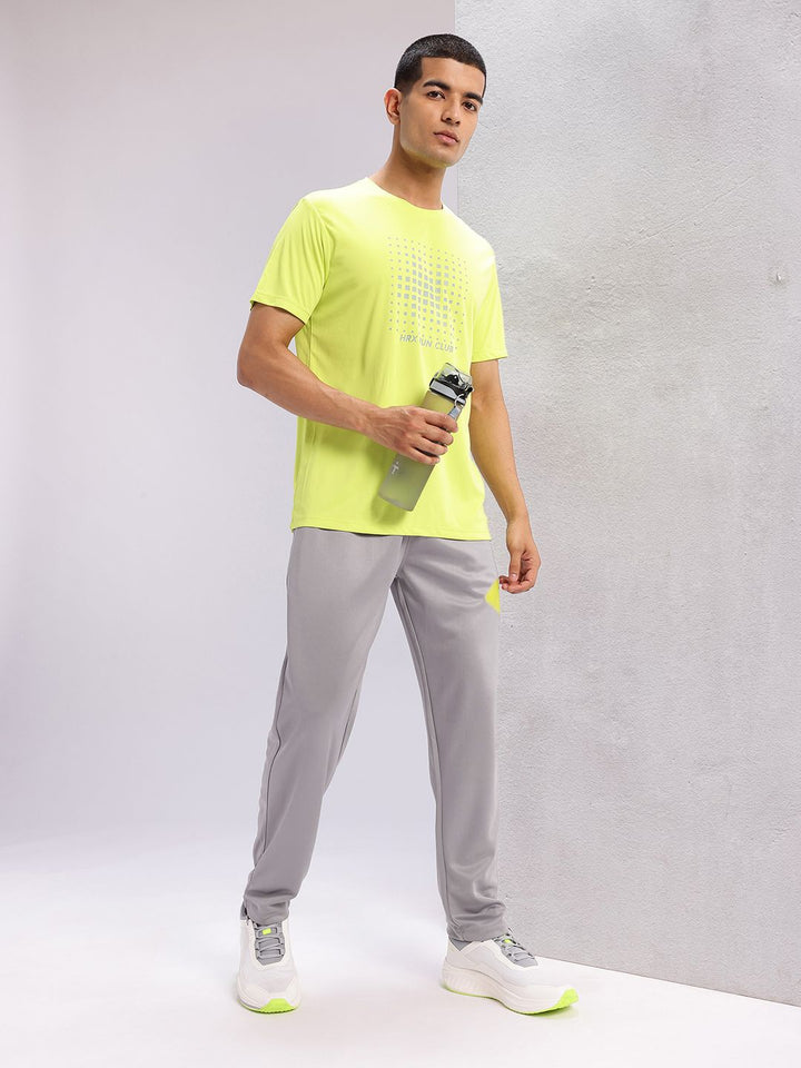 HRX by Hrithik Roshan Men Mid-Rise Rapid-Dry Brand Logo Print Running Track Pants