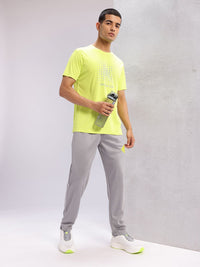 HRX by Hrithik Roshan Men Mid-Rise Rapid-Dry Brand Logo Print Running Track Pants